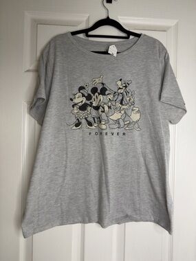 Disney Gray Mickey & Friends 'Forever' Graphic Short Sleeve Tee